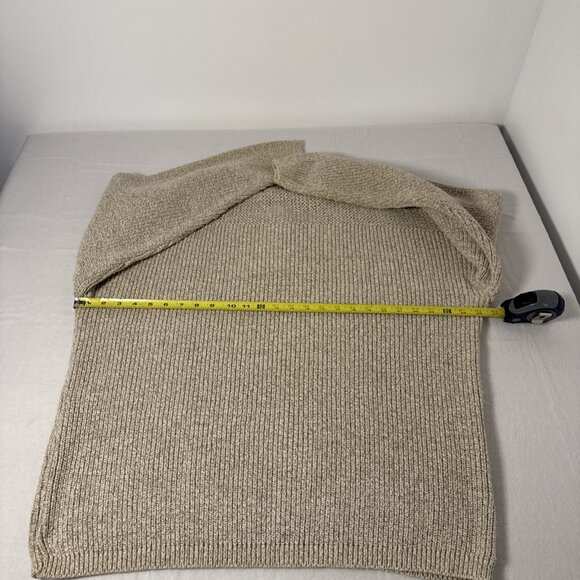 1990s Vintage Eddie Bauer Henley Mens MEDIUM Pullover Sweater Made In USA - Picture 9 of 10